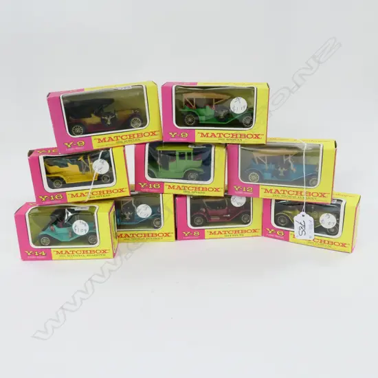 MATCHBOX MODELS OF YESTERYEAR Y-SERIES YELLOW BOX GROUP OF 9
