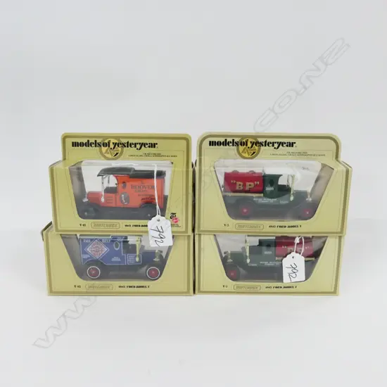 MATCHBOX MODELS OF YESTERYEAR WHITE/CREAM BOX GROUP OF 4