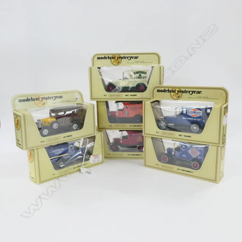 MATCHBOX MODELS OF YESTERYEAR WHITE/CREAM BOX GROUP OF 7 Image 1++