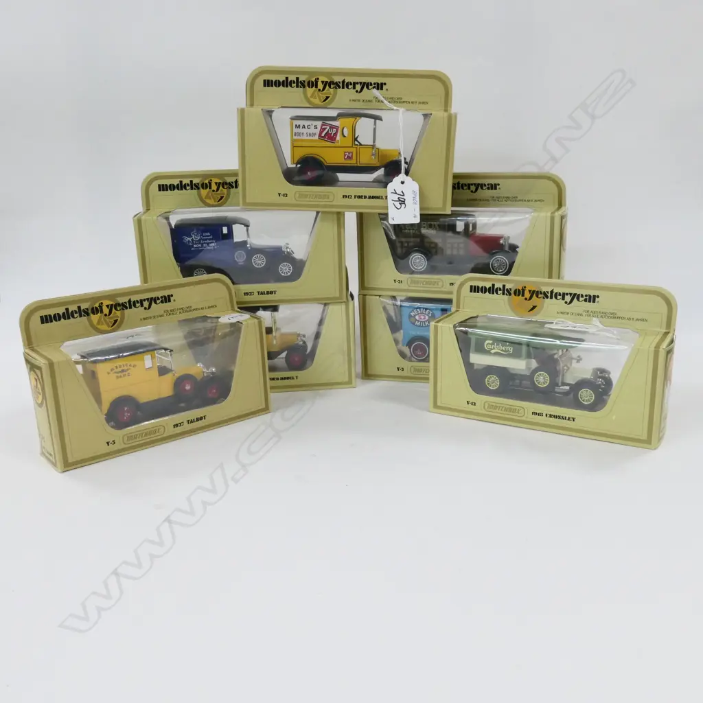 MATCHBOX MODELS OF YESTERYEAR WHITE/CREAM BOX GROUP OF 7 Image 1++