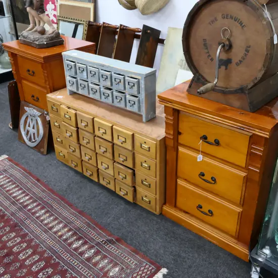 PAIR BEDSIDE CABINETS