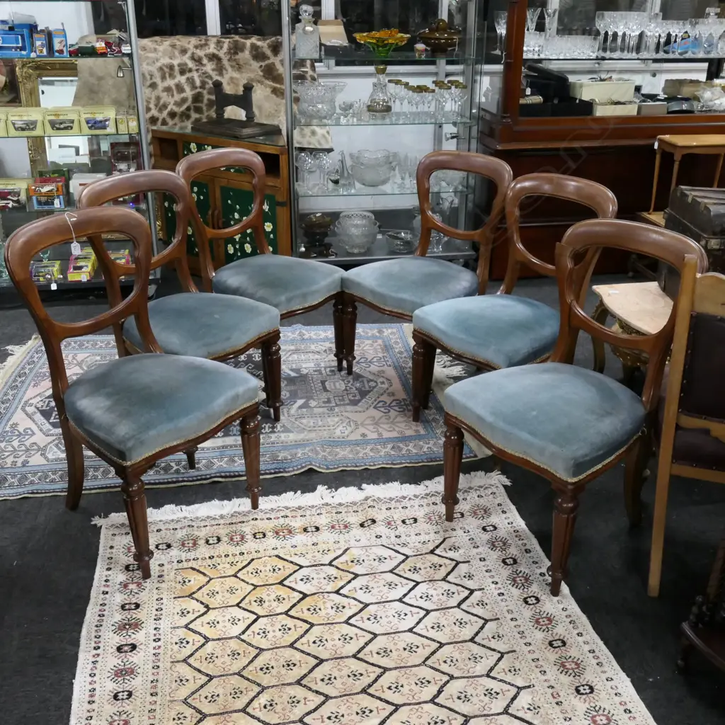 SET OF 6 BALLOON BACK CHAIRS ONE AF  Image 1++