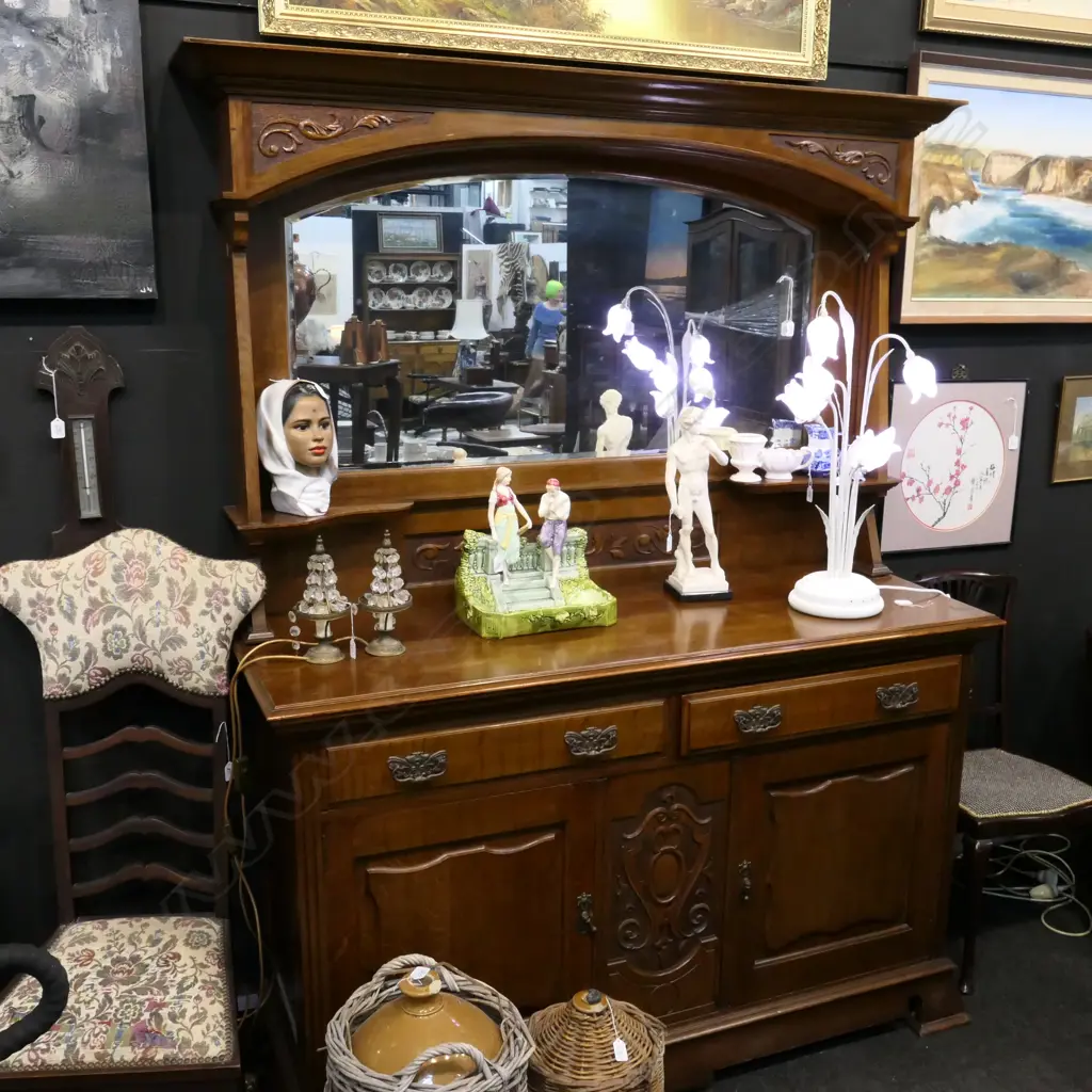 OAK MIRROR BACKED SIDEBOARD H 2020 MM Image 1++