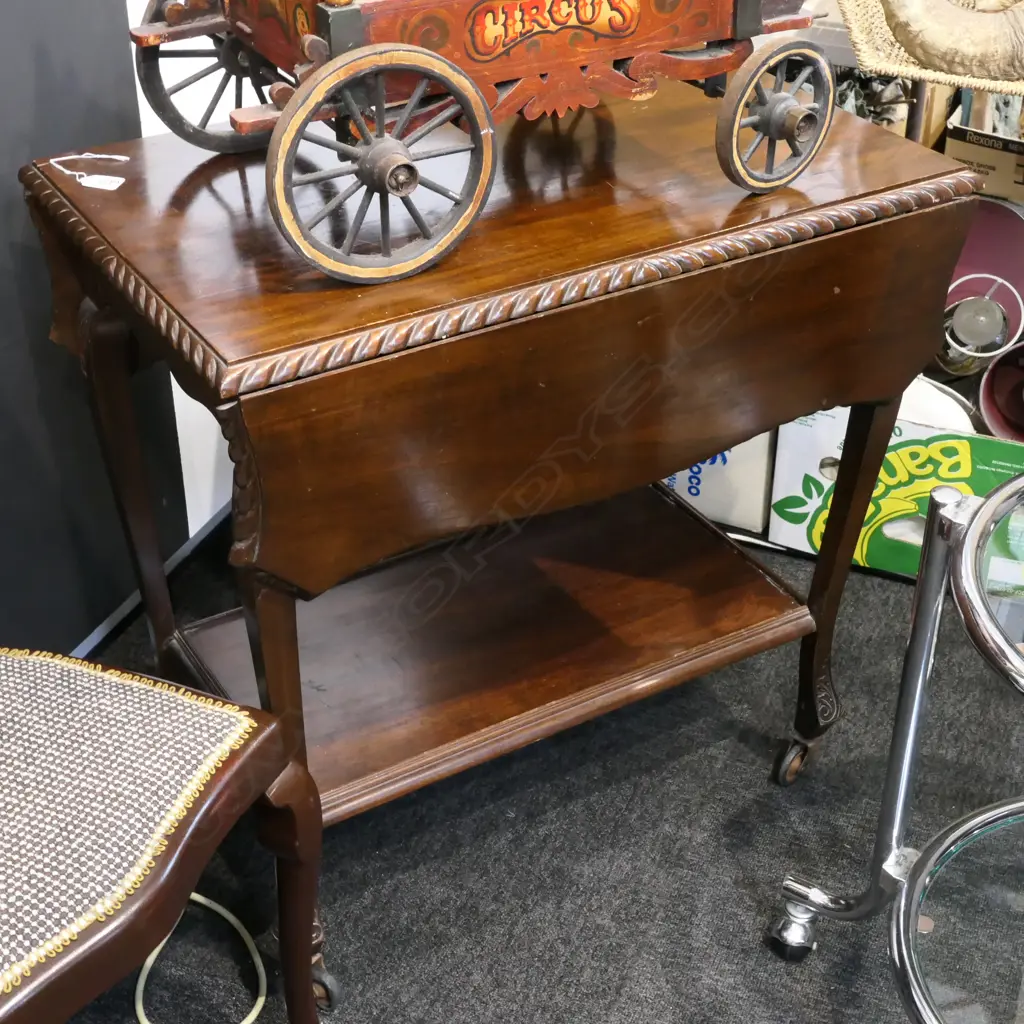 OAK TEA TROLLEY  Image 1++