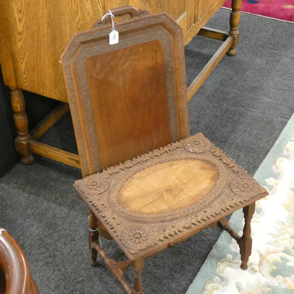 INDONESIAN FOLDING TABLE & TRAY W. 670MM Image 1++