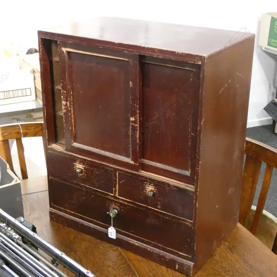VINTAGE JAPANESE CHEST H. 585MM W. 500MM