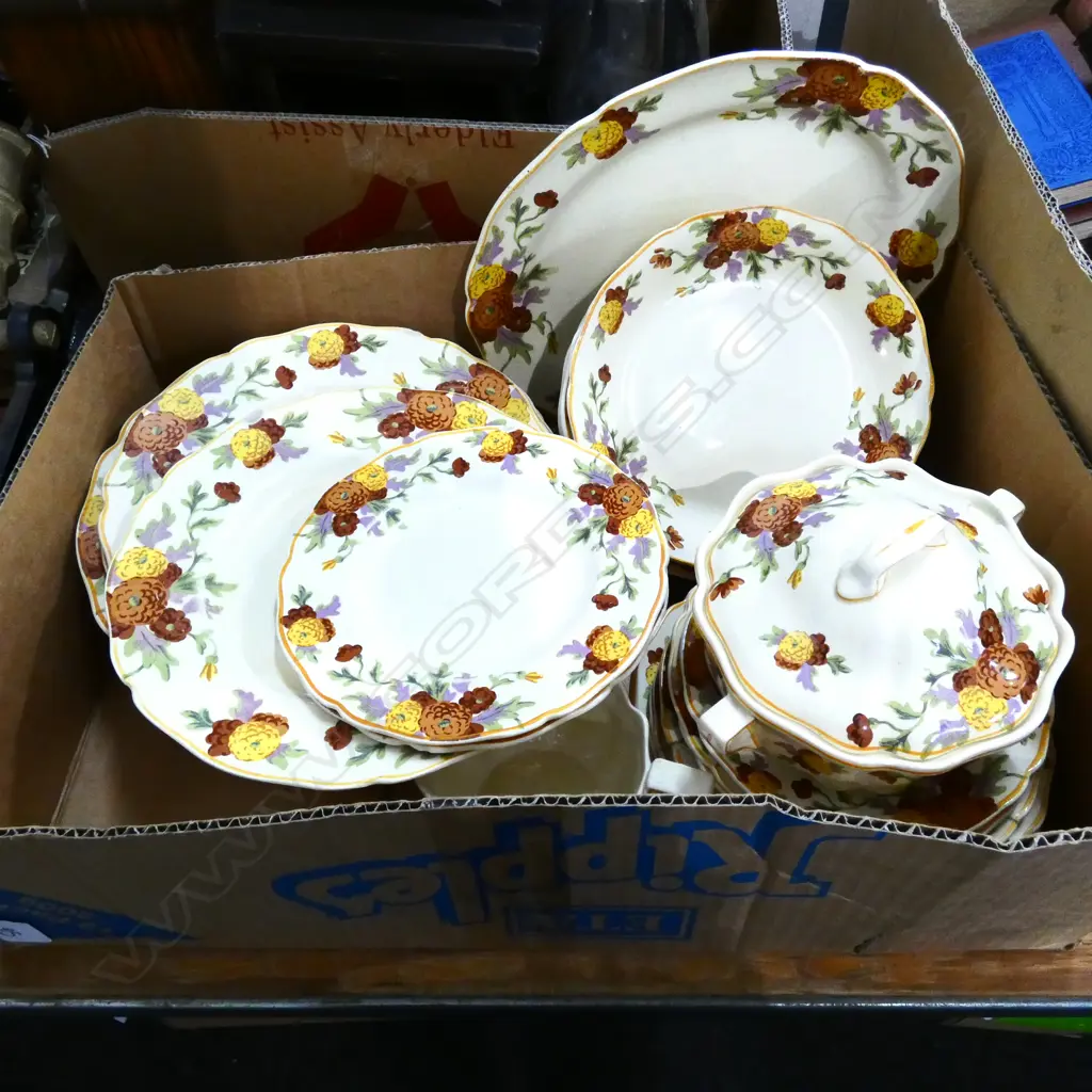 BOX LOT R/DOULTON 'MARIGOLD' DINNER SERVICE Image 1++