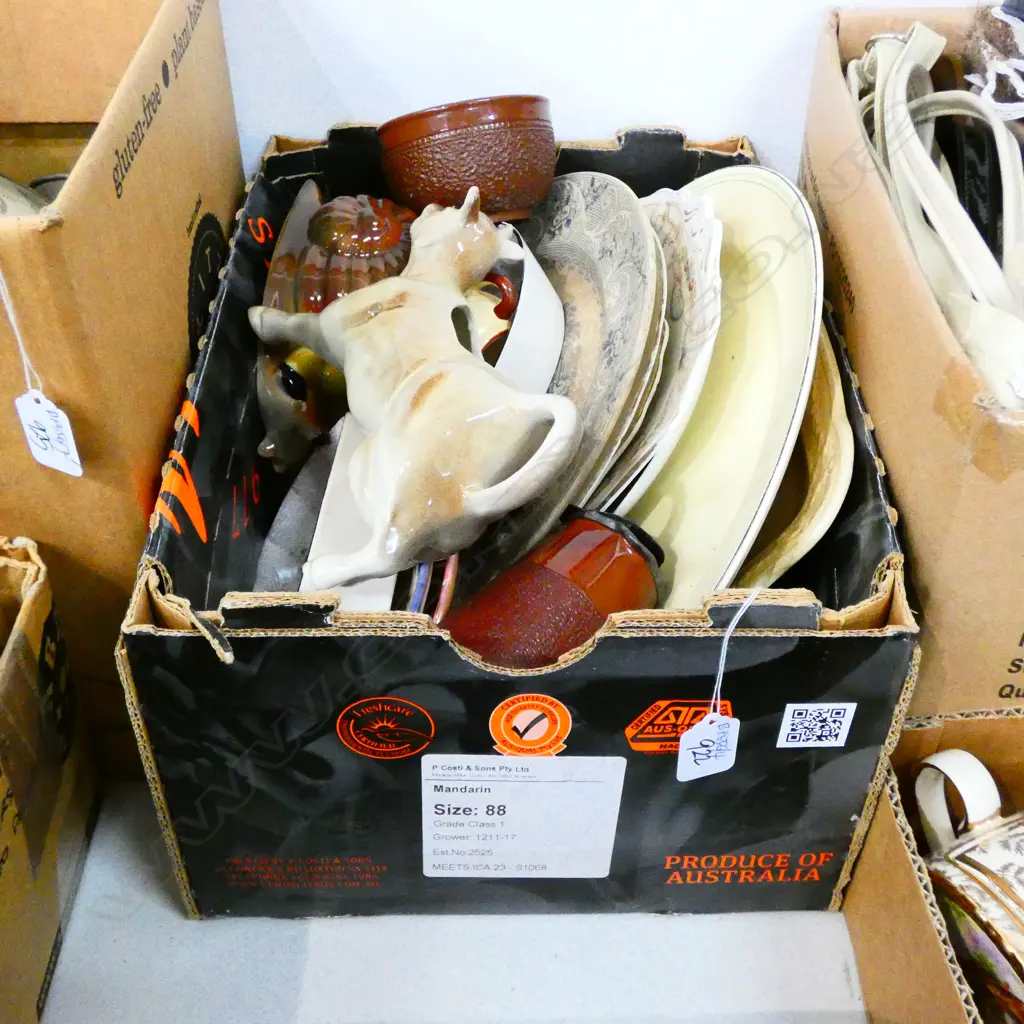 ASST ENGLISH PLATES/COW CREAMER ETC Image 1++