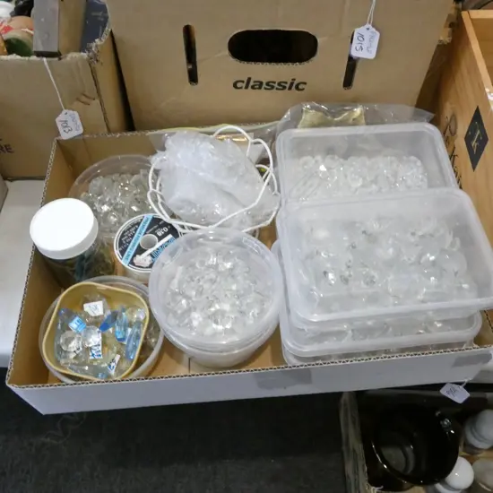 BOX LOT CHANDELIER PCES 