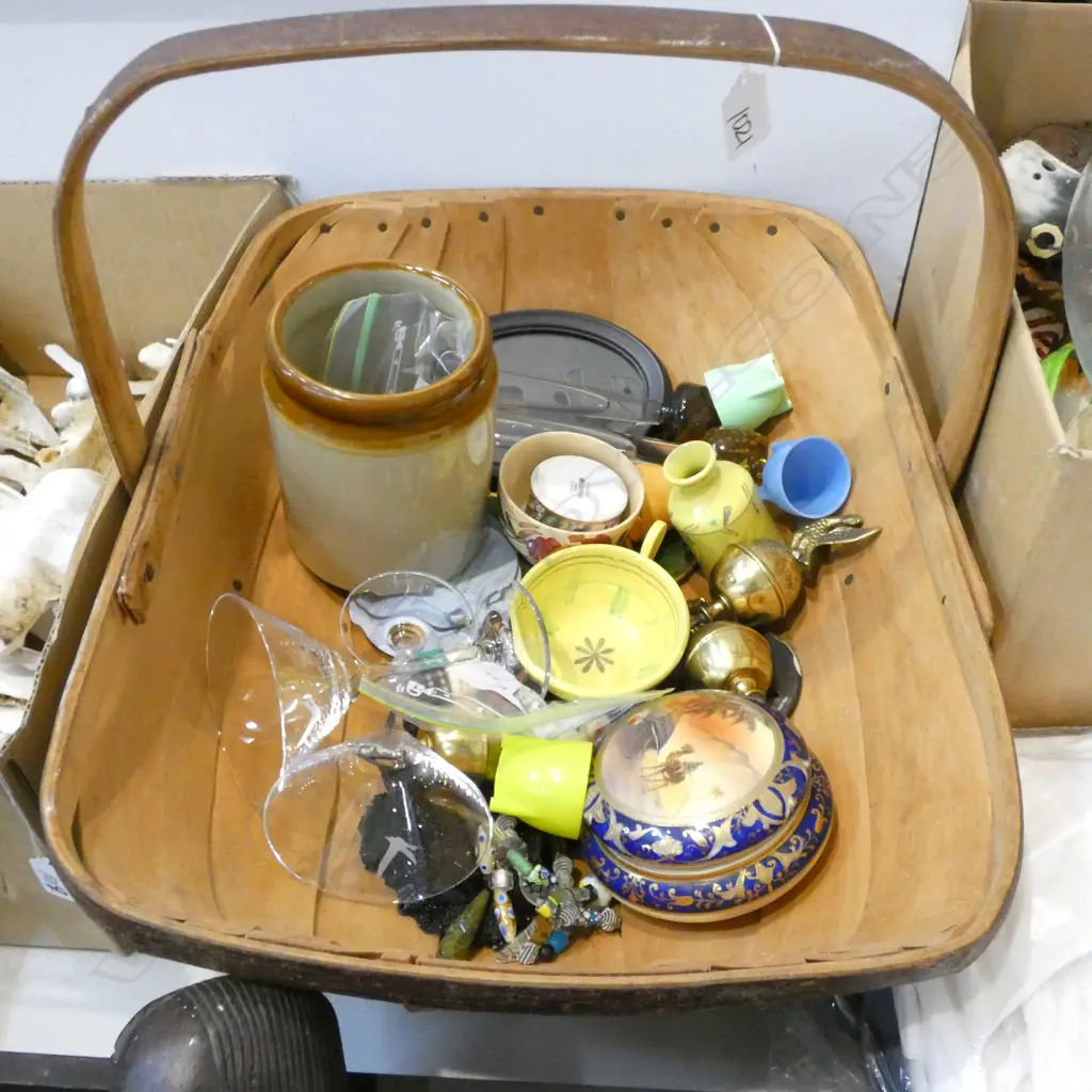 TRUG w MISCELLANEOUS CHINA, GLASS VASES, LONGCASE CLOCK FINIALS, MARTINI GLASSES, ETC Image 1++