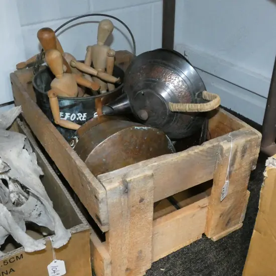 ASST COPPER WARE /WOODEN ARTIST MODELS ETC