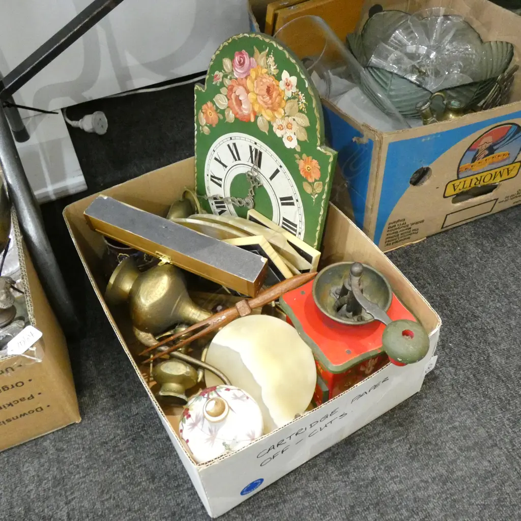 LOT MILL/CLOCK/VICT CHINA/BRASS ETC Image 1++