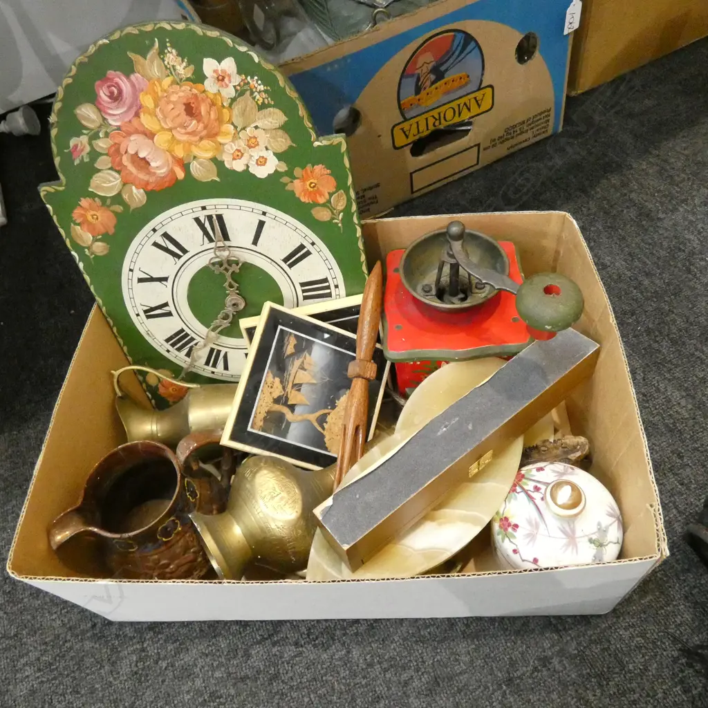 LOT MILL/CLOCK/VICT CHINA/BRASS ETC Image 1++
