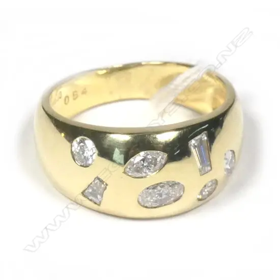 18CT Y/GOLD DIA. DRESS RING INS VAL.$5700
