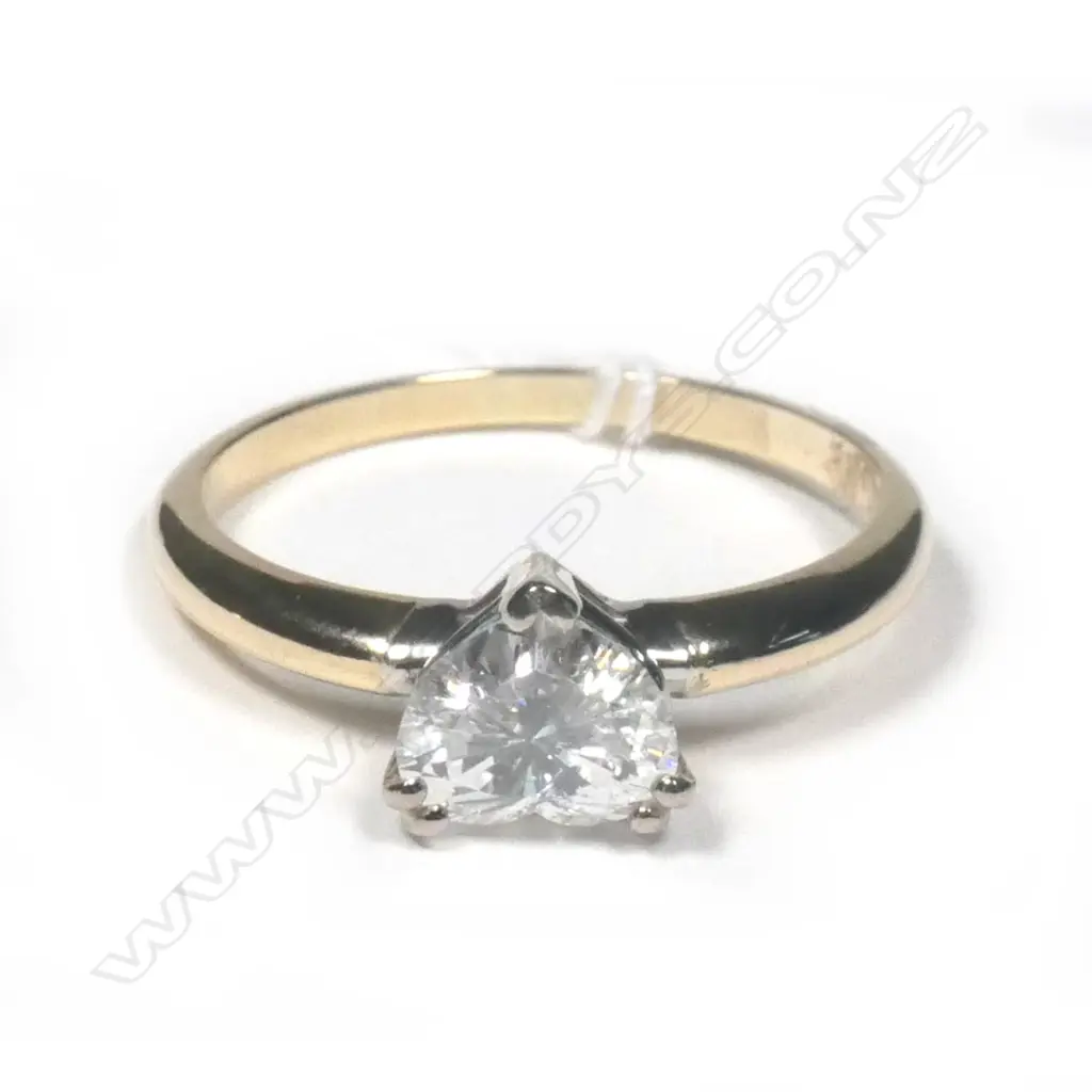 14CT Y/GOLD DIA. 1.05CT SOLITAIRE RING INS.VAL.$7600 Image 1++