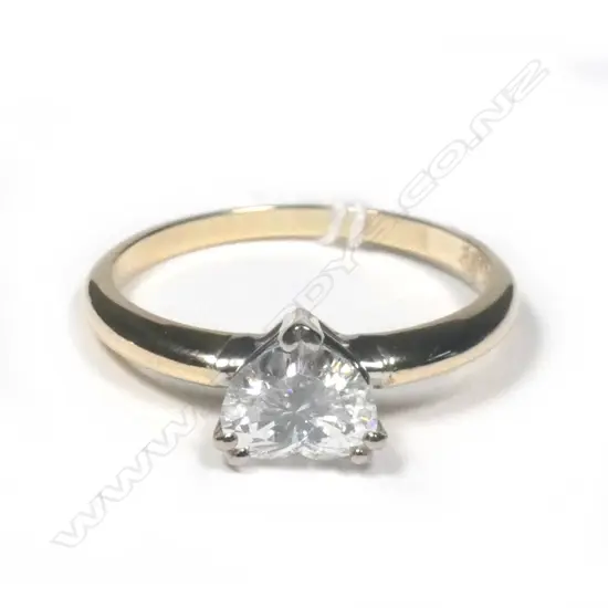 14CT Y/GOLD DIA. 1.05CT SOLITAIRE RING INS.VAL.$7600