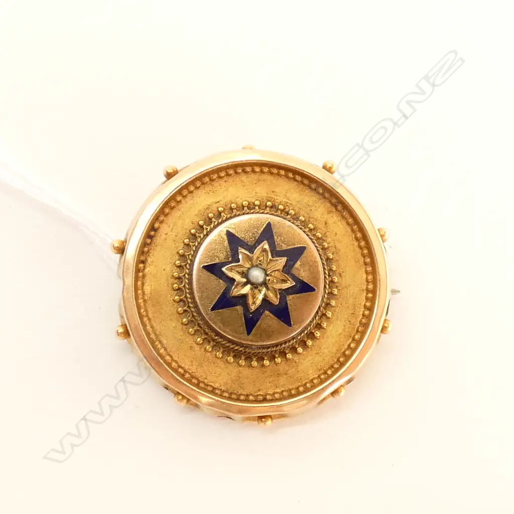 VICTORIAN 9CT GOLD BROOCH 8.59gm (slightly battered) Image 1++