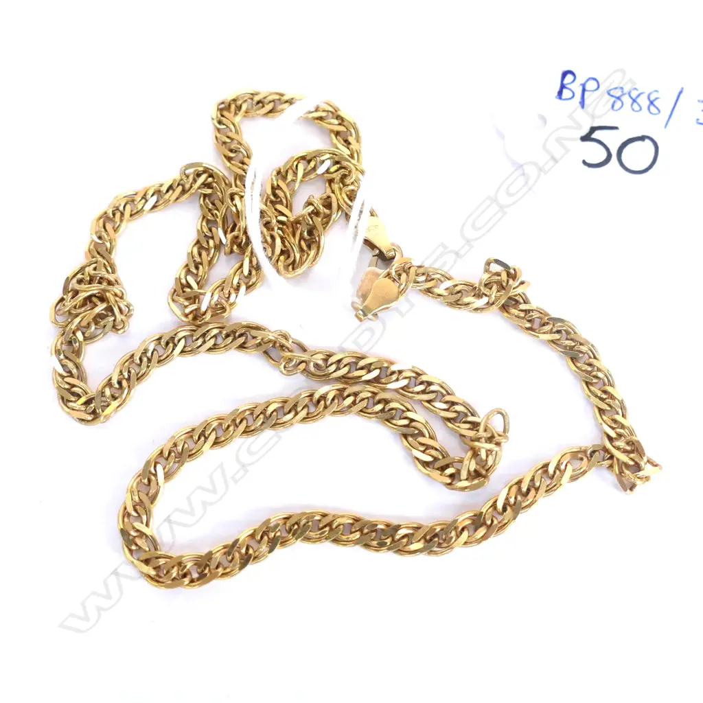 9CT GOLD CHAIN 18.3 GRAMS MINOR LINK DAMAGE L. 550MM Image 1++