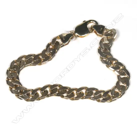 10CT Y/GOLD CURB LINK BRACELET INS VAL.$3700