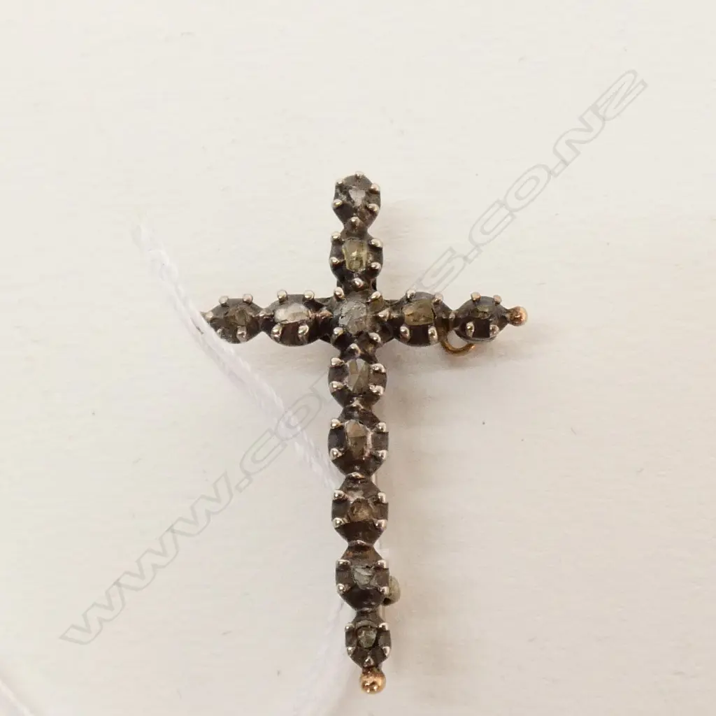 GEORGIAN CROSS OLD ROSE DIAMONDS Image 1++
