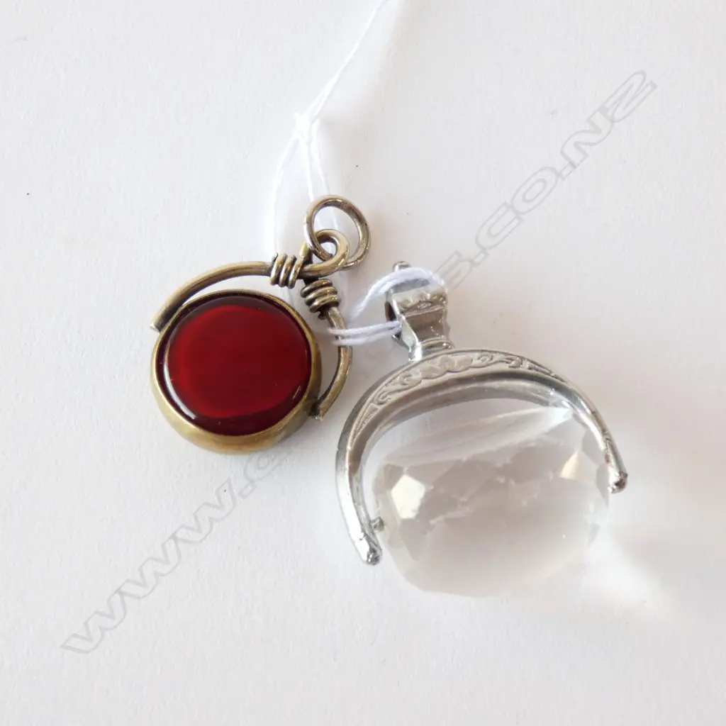 TWO FOBS - ONE WITH CARNELIAN & AGATE Image 1++