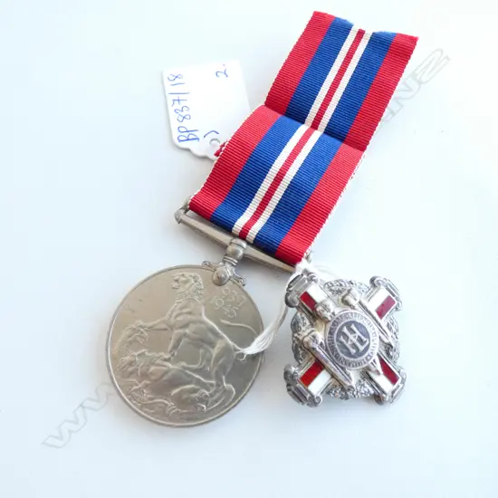 LONDON HOSPITAL MEDAL & WWII SERVICE MEDAL