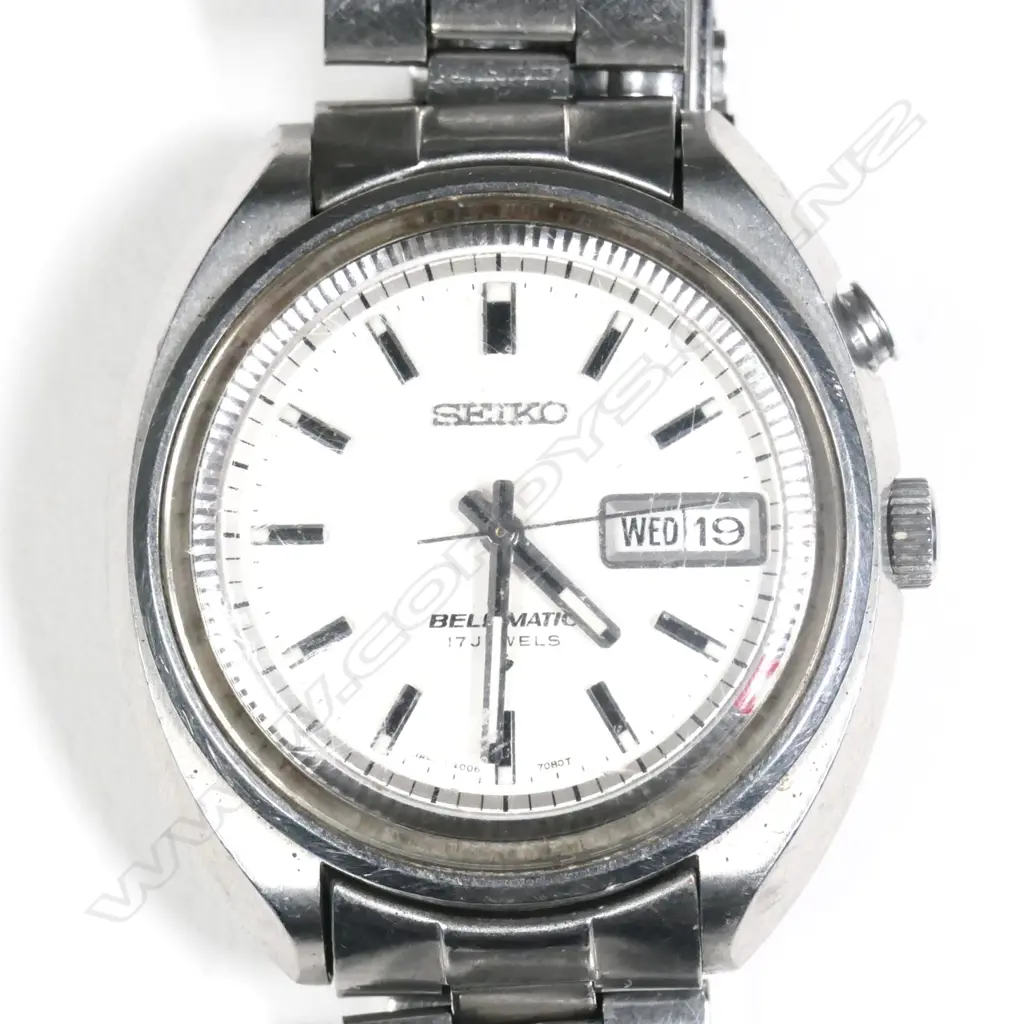 SEIKO BELLMATIC WRISTWATCH, DAY DATE 17 JEWELS, WORKING Image 1++
