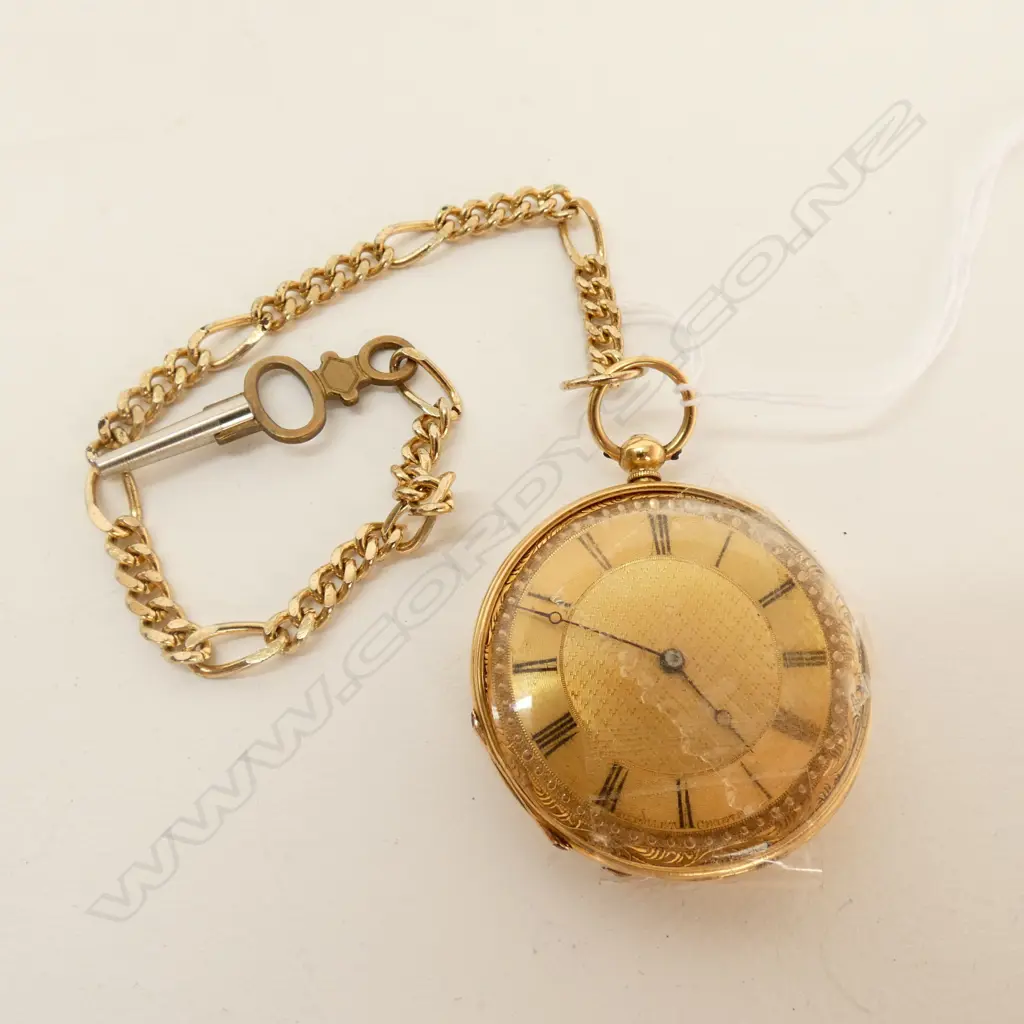18CT GOLD LADIES WATCH 29.8 GRAMS TOTAL CHAIN NOT GOLD GLASS AF Image 1++