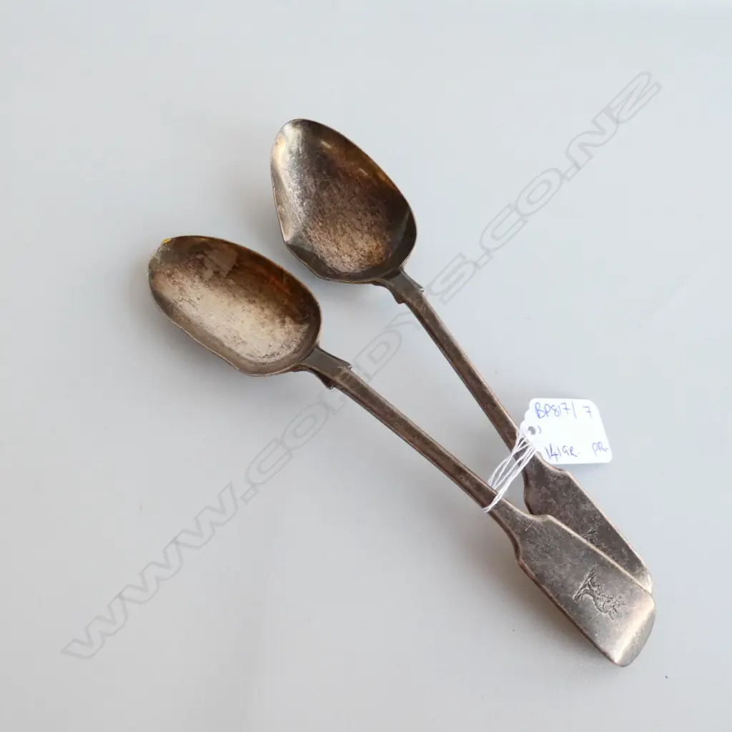 PR STG SILVER TABLESPOONS LONDON 1860 141 GRAMS Image 1++