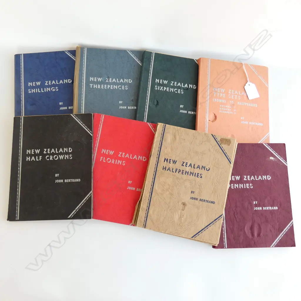 8 NZ COIN ALBUMS; HALF CROWNS, FLORINS ETC Image 1++