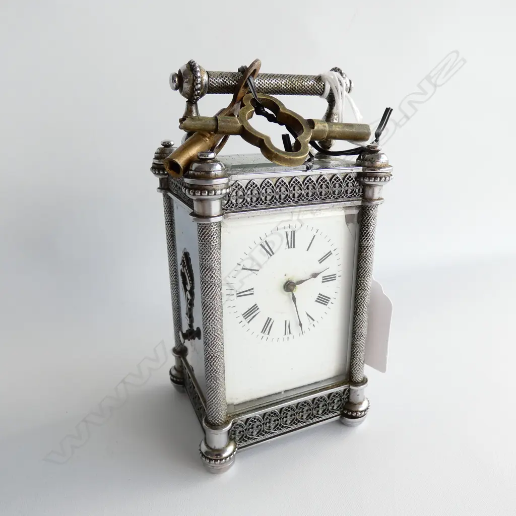 EARLY 20THC S/PLATE CARRIAGE CLOCK Image 1++