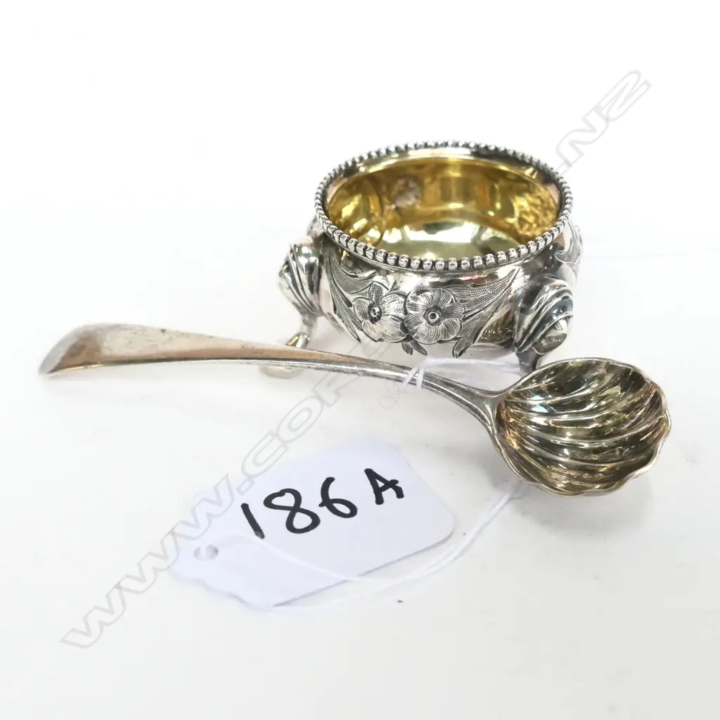 GEORGE IV SALT SPOON + VICT SALT Image 1++