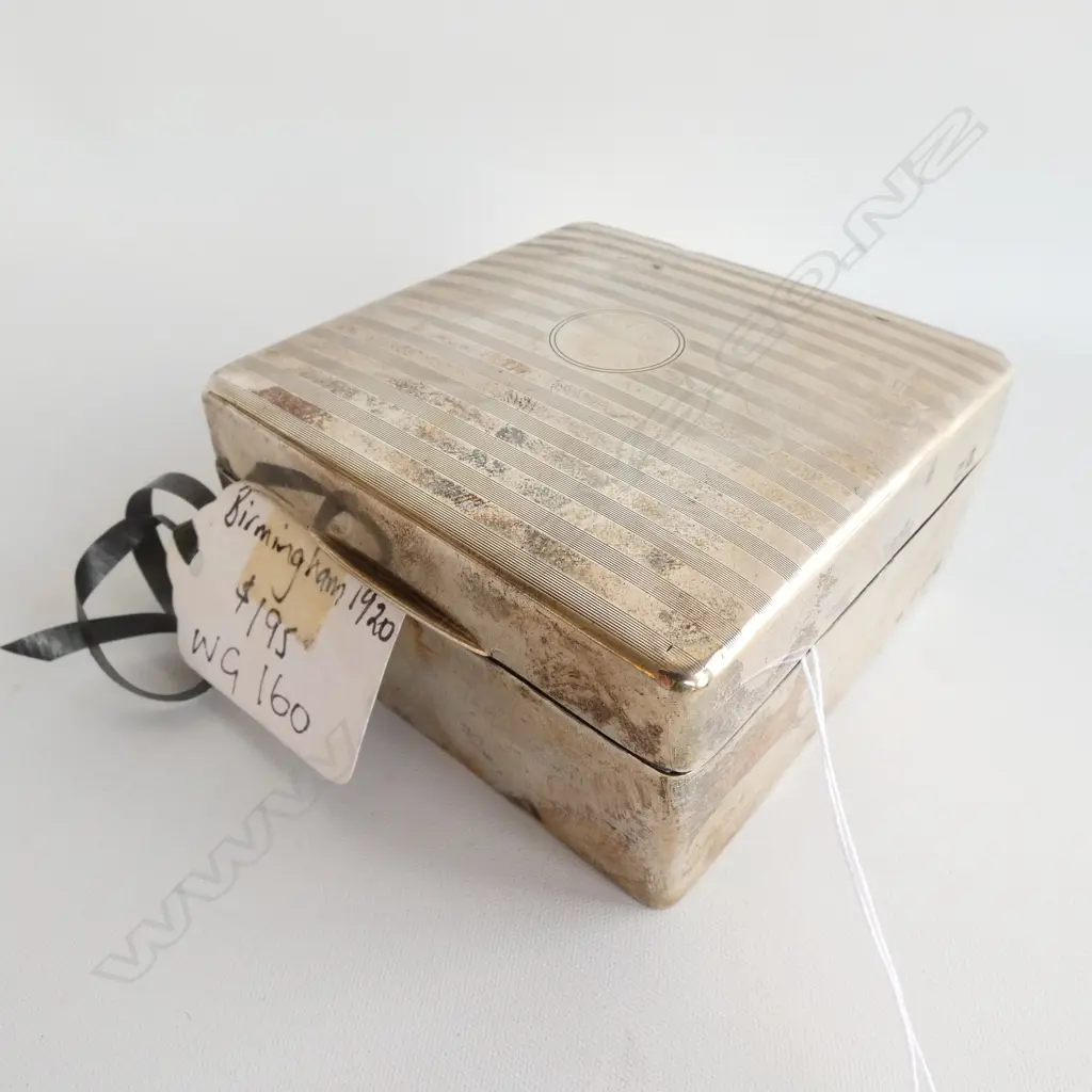STG SILVER CIGARETTE CASE BIRMINGHAM 1920 90 SQ Image 1++