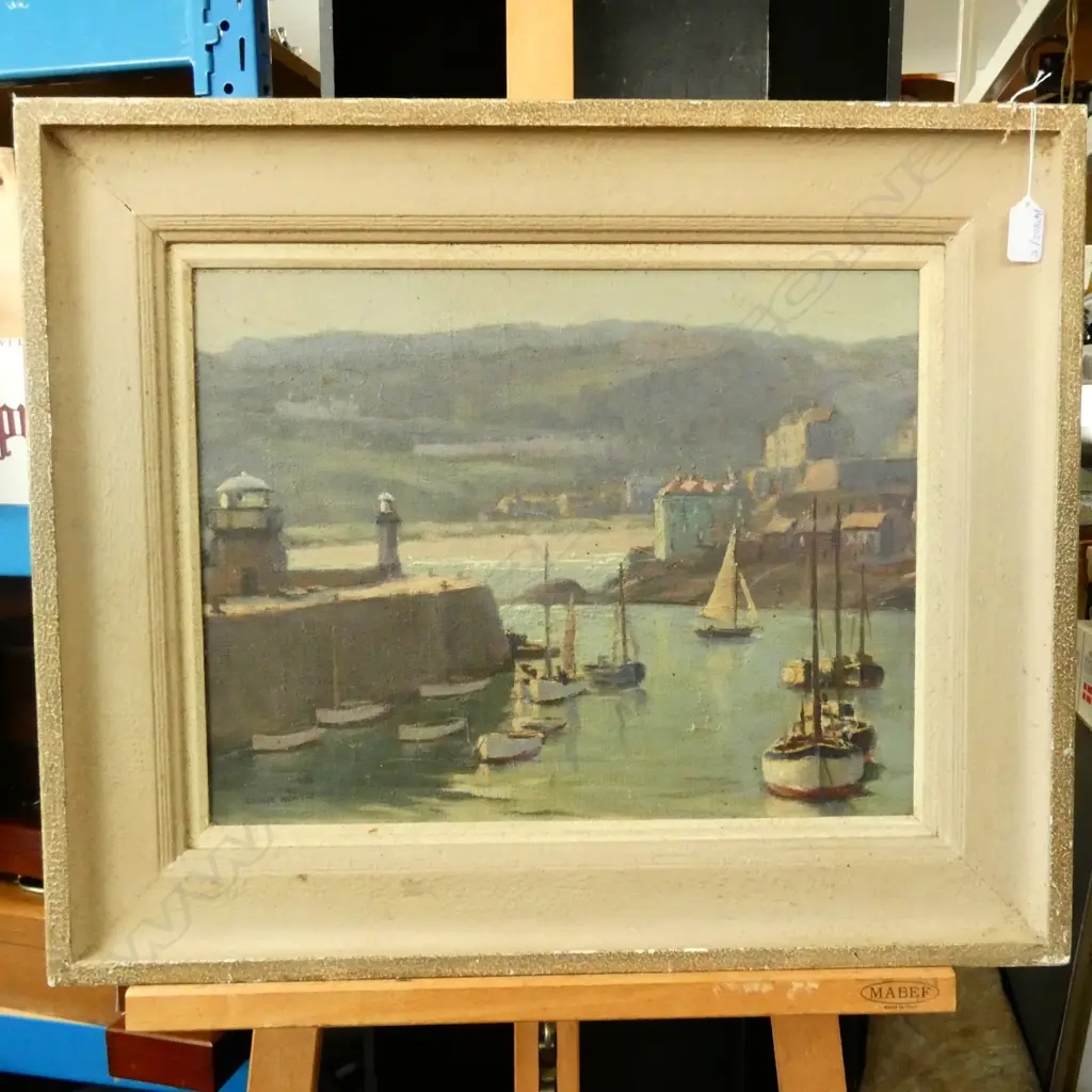LESLIE KENT 'ST. IVES HARBOUR' OIL ON CANVAS 460 X 355MM IMAGE SIZE Image 1++