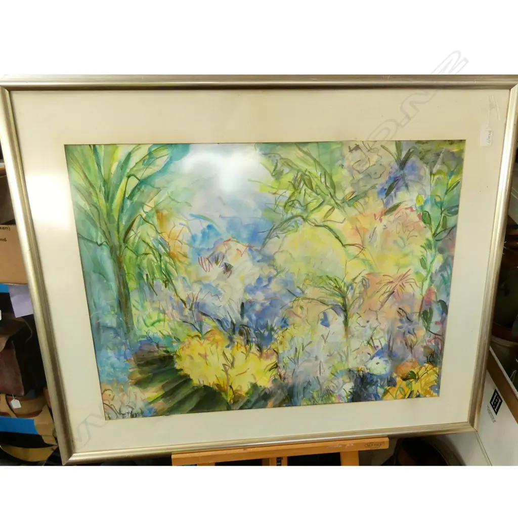 BETTY EATON, WATERCOLOUR 'AT THE GARDENS',  550 x 740mm (IMAGE) Image 1++