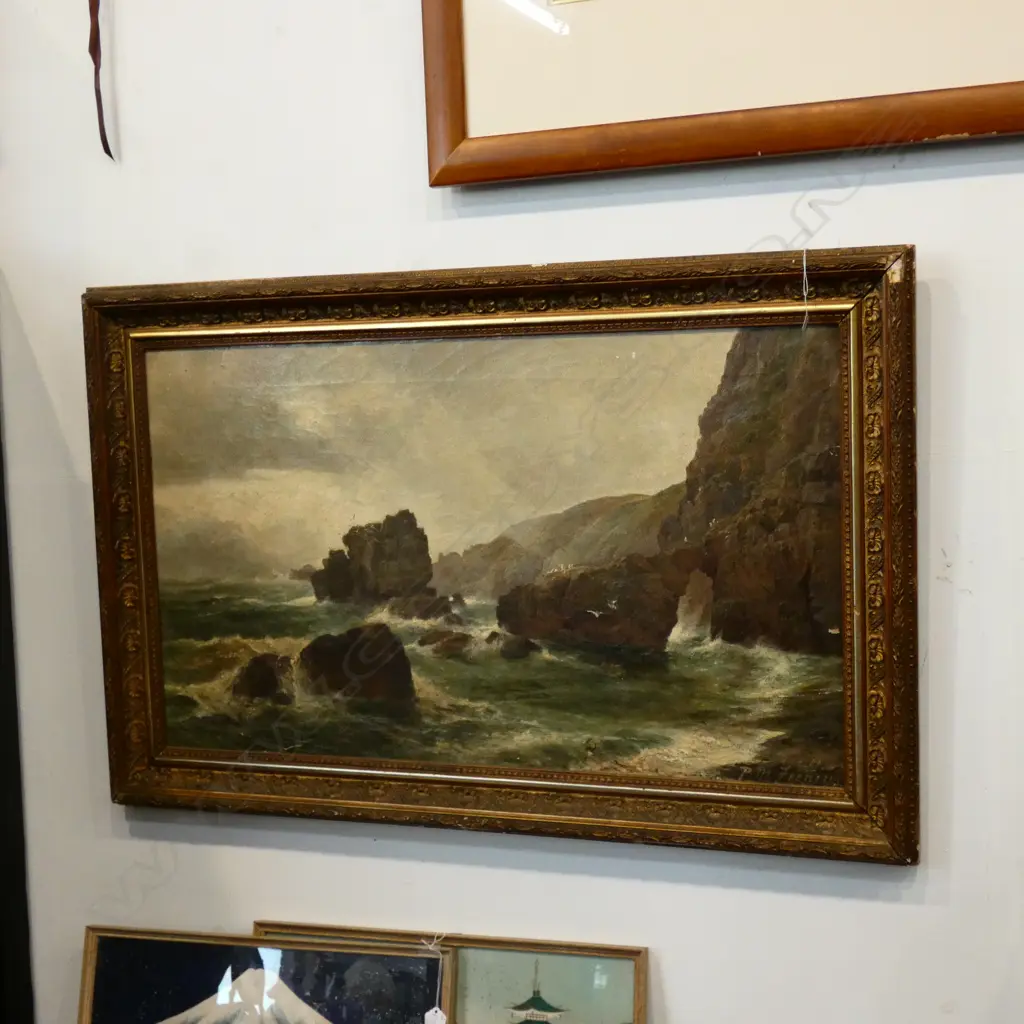 P.M. FEENEY MARINE OIL ON CANVAS Image 1++