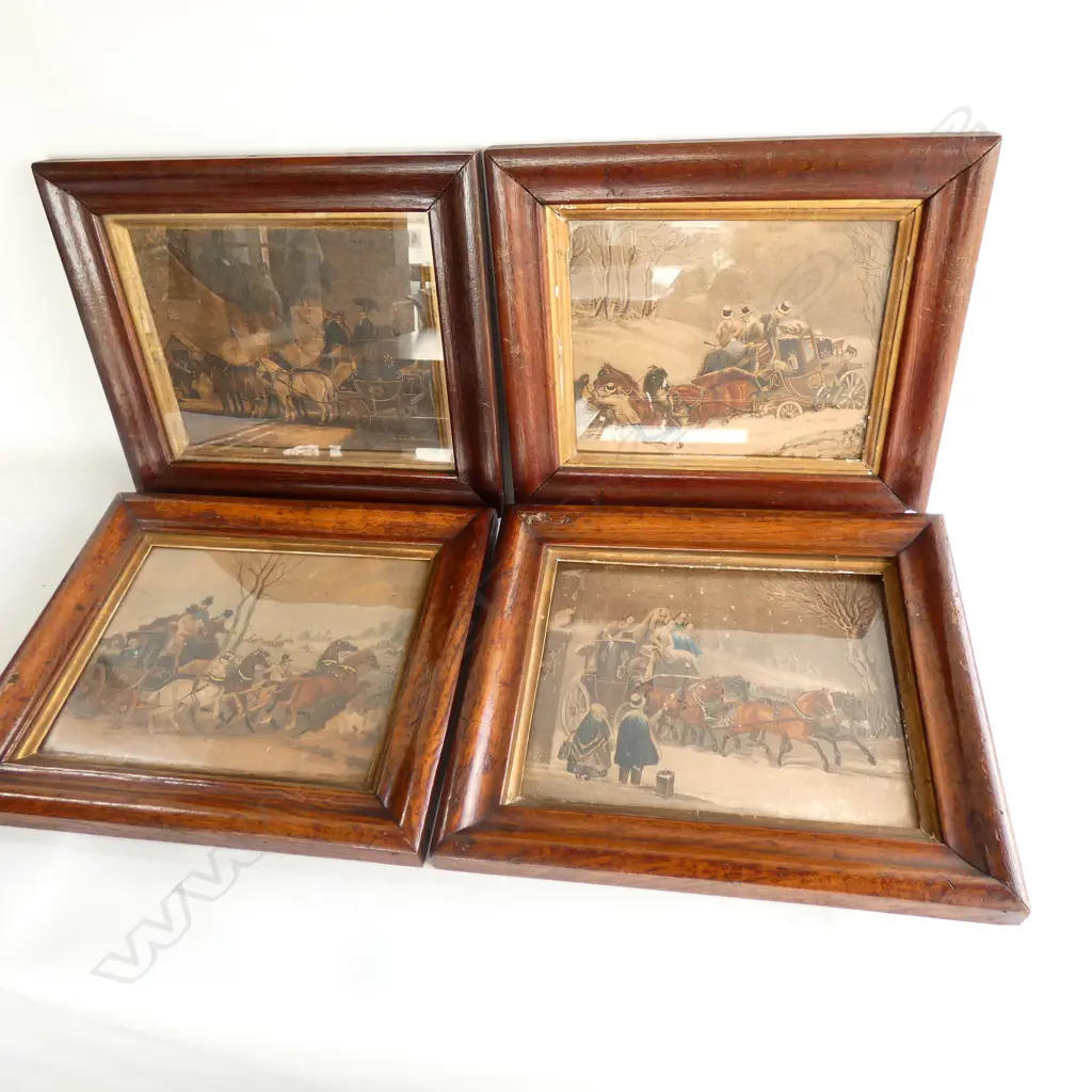 SET OF 4 VICTORIAN COACHING PRINTS Image 1++
