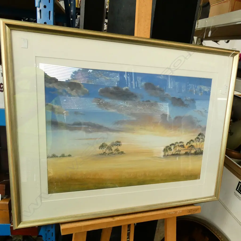 JOHN BIFFIN ‘WHEAT BELT SUNSET’ PASTEL Image 1++