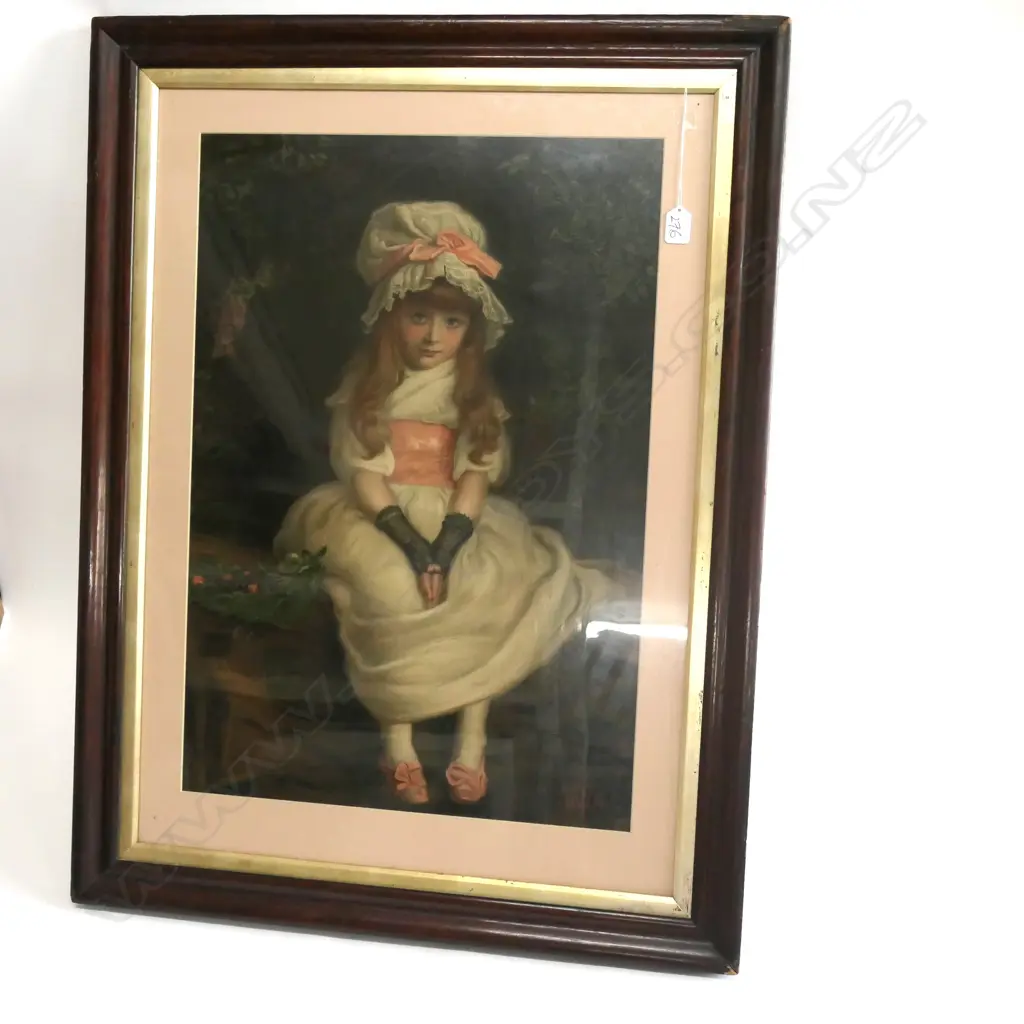 LGE VINTAGE PEARS PRINT GIRL 930X710mm Image 1++
