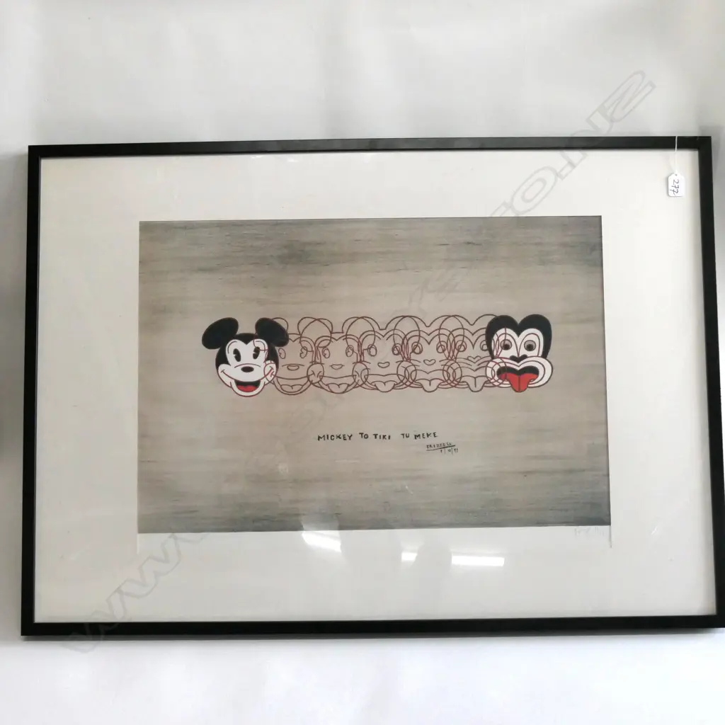 DICK FRIZZELL POSTER PRINT OF THE LITHO "MICKEY TO TIKI, TU MEKE" . 800 x 590mm Image 1++