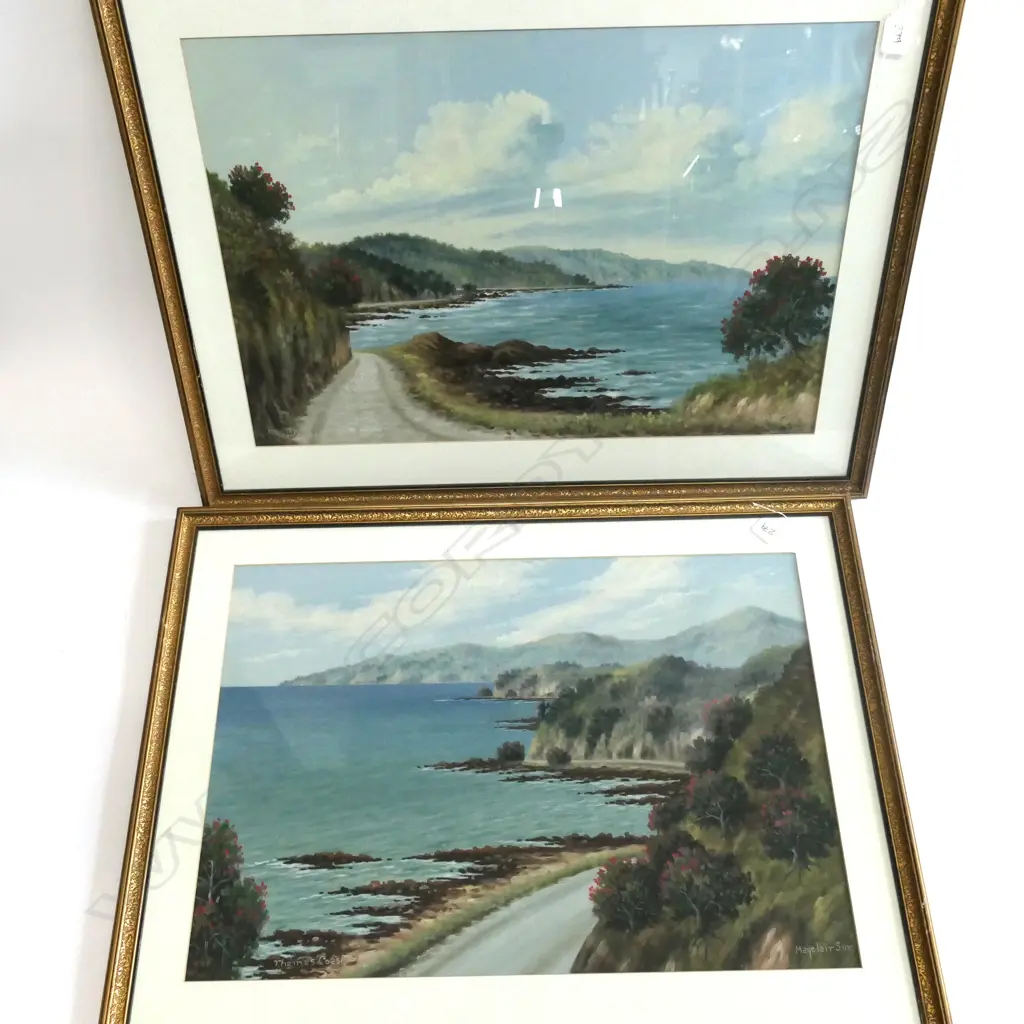 PR OF OILS ON CARD, SIGNED MAYCLAIR SNR.  440 x 640mm Image 1++