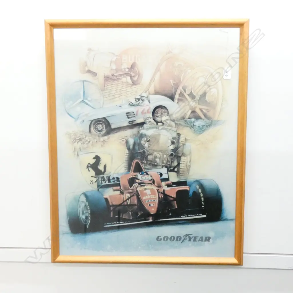 ORIGINAL VINTAGE COLLECTORS GOODYEAR POSTER 750MM Image 1++