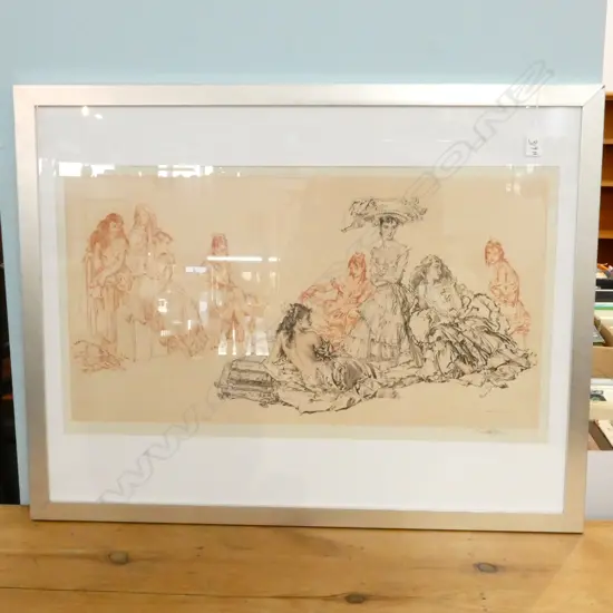 WILLIAM RUSSELL FLINT SIGNED LITHOGRAPH LADIES 705 X 370MM IMAGE