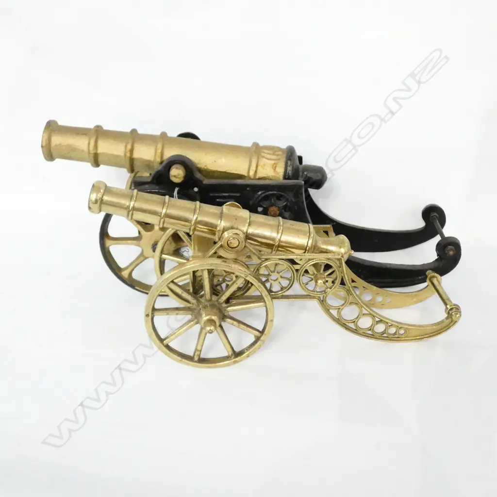 BRASS CANNON + ONE CAST IRON  L460 MM Image 1++