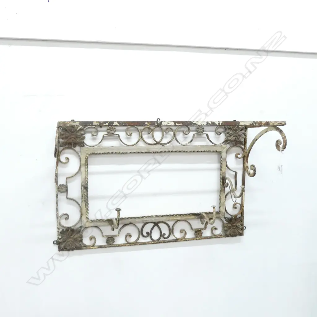 IRON WALL HAT / COAT RACK MIRROR ABSENT W. 650MM Image 1++