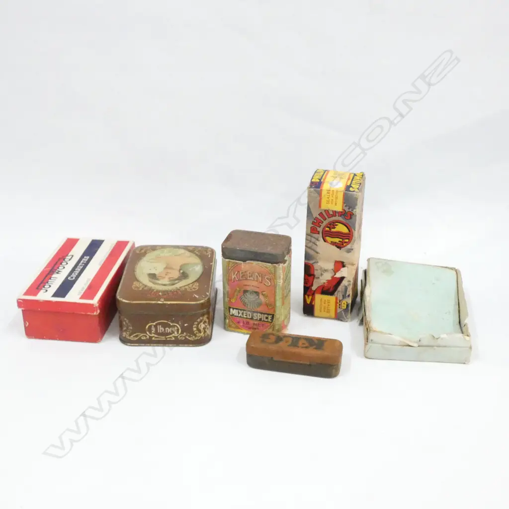 ASST VINTAGE PACKAGING TINS ETC Image 1++