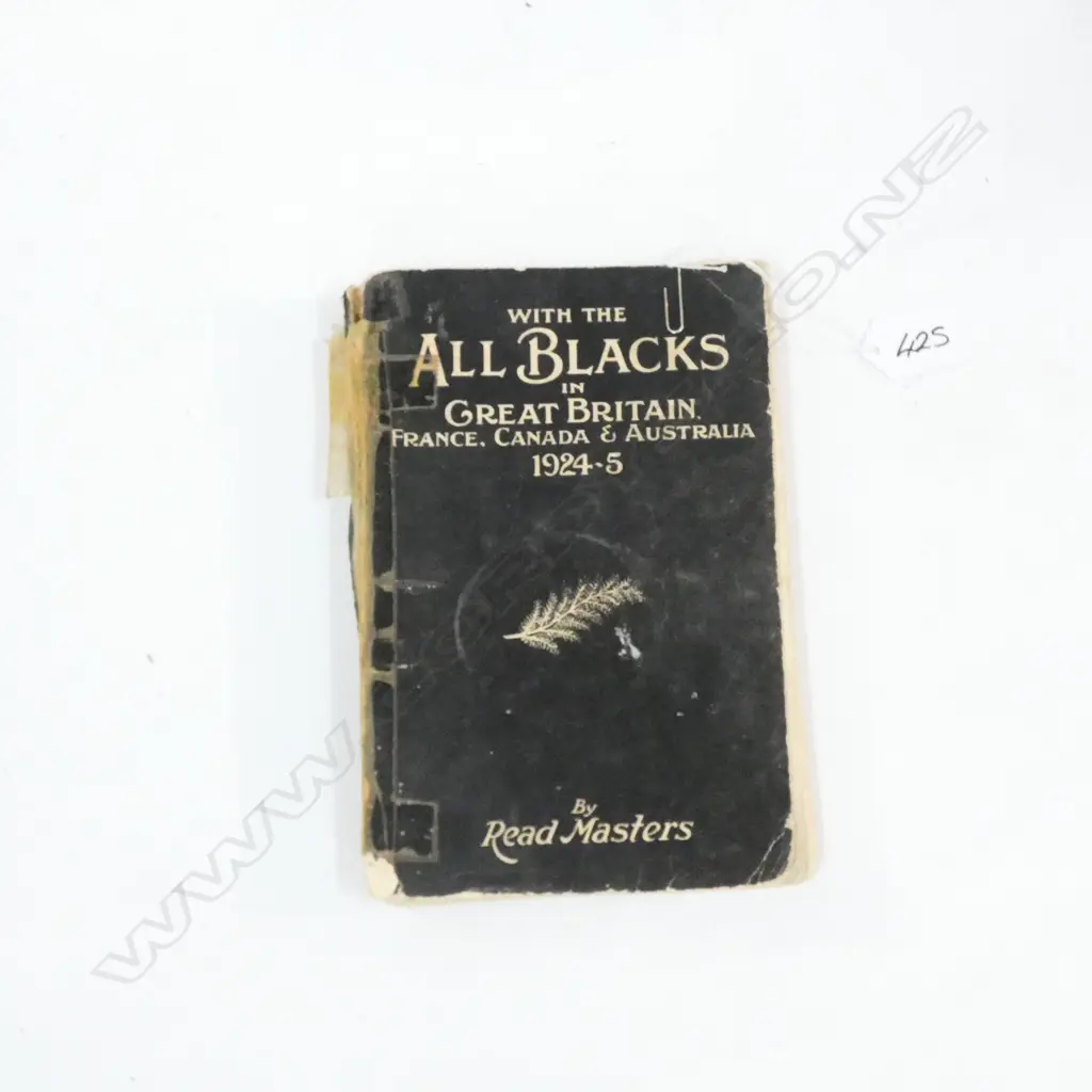 THE BOOK 'WITH THE ALL BLACKS IN GREAT BRITIAN... Image 1++