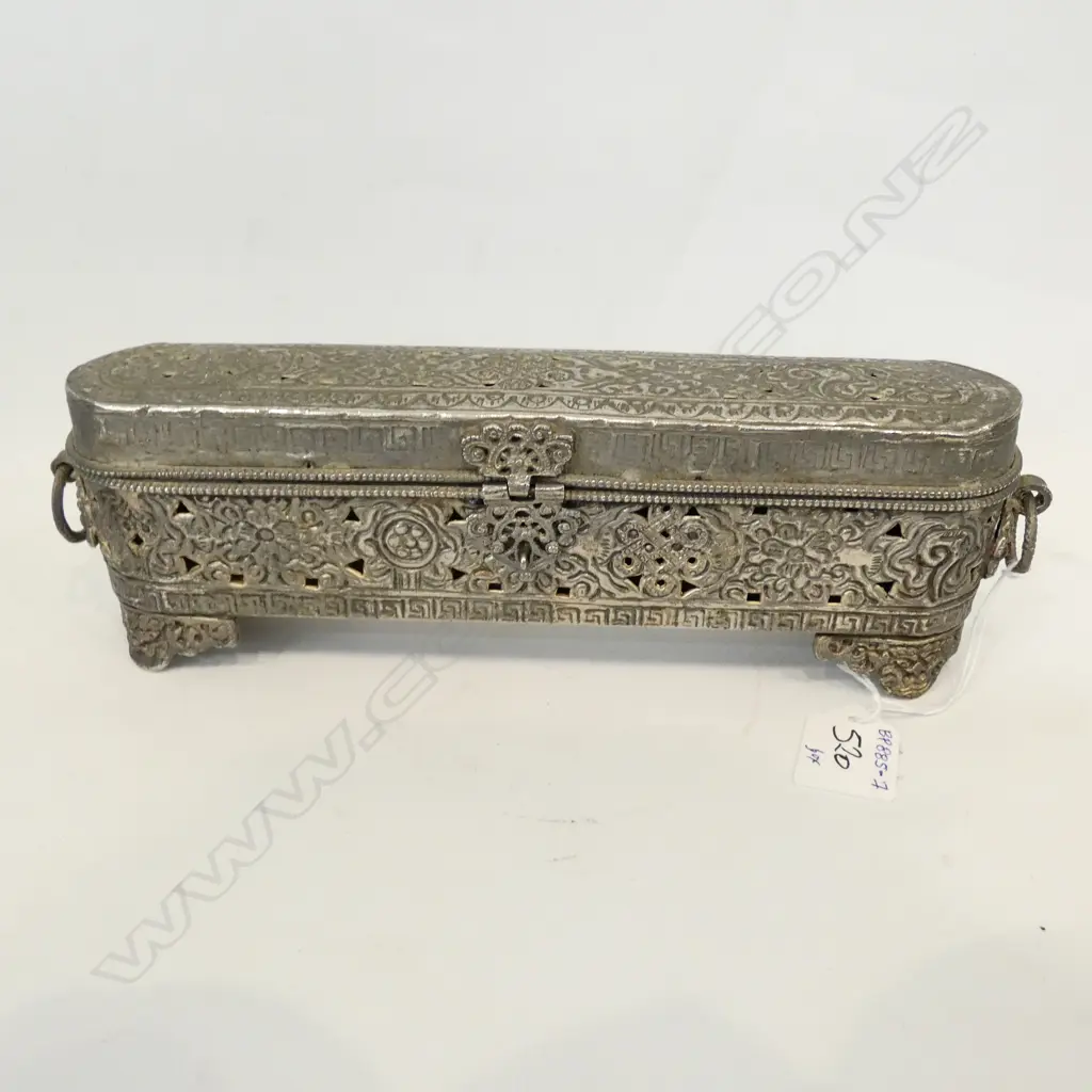 OLD CHINESE TIBETAN BUDDHIST METAL BOX Image 1++