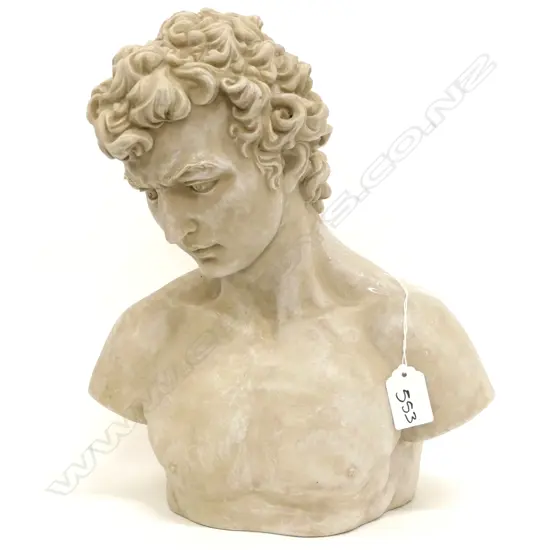RESIN BUST OF A MAN H. 300MM