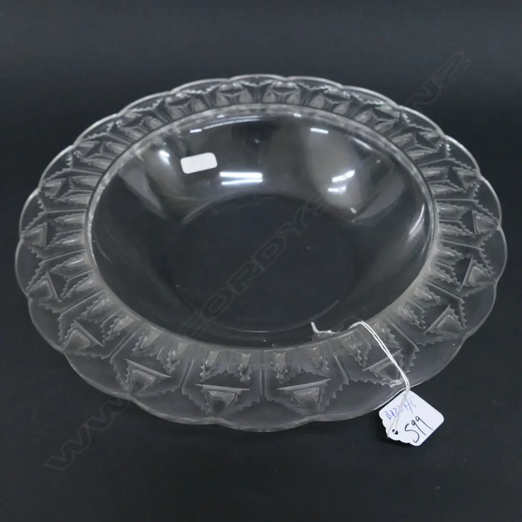 LALIQUE SHALLOW GLASS BOWL D 270 MM Image 1++